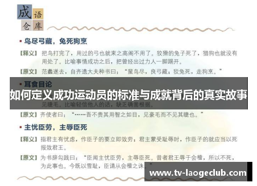 如何定义成功运动员的标准与成就背后的真实故事